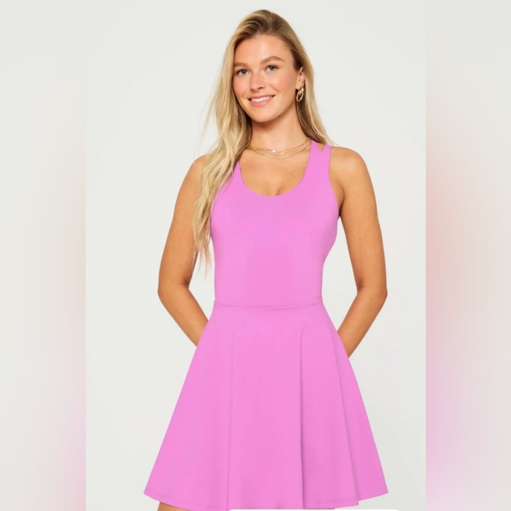 NWT Fabletics Boost Performance Dress Classic Mini in Orchid - S - Picture 2 of 4